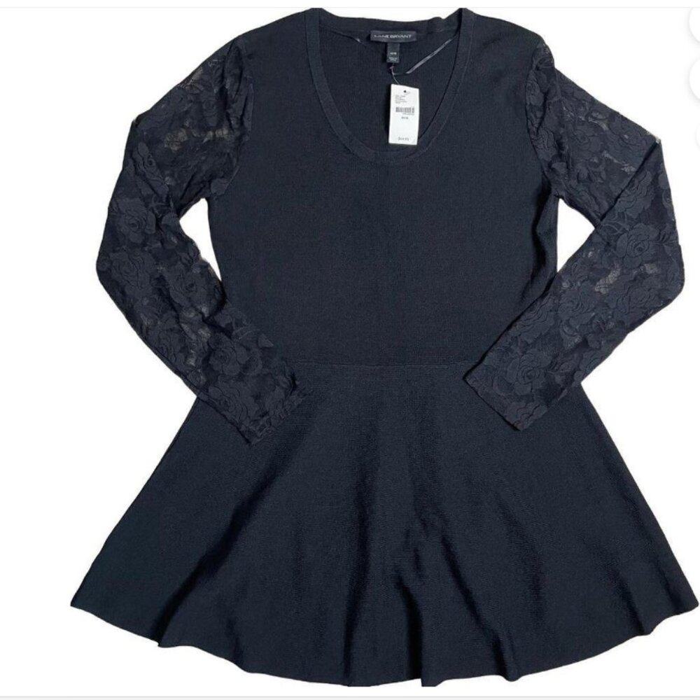 NWT Lane Bryant black blouse